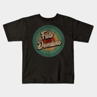 Circle Retro Vintage Fats Domino Kids T-Shirt